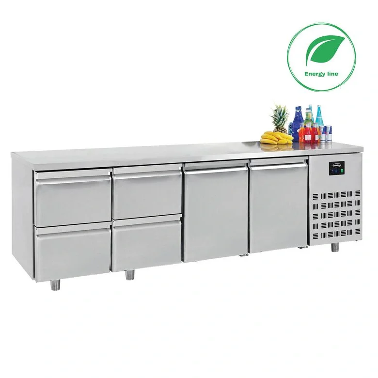 700 TABLE RÉFRIGÉRÉE 2 PORTES 4 TIROIRS ENERGY LINE Meilleur Choix