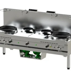 Wok Turbo Gaz et electrique 2 Bruleurs Commander Vite