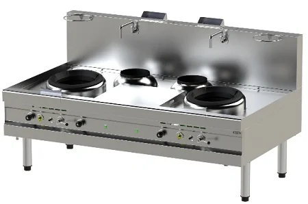 Wok Turbo Gaz et electrique 2 Bruleurs Livraison Express