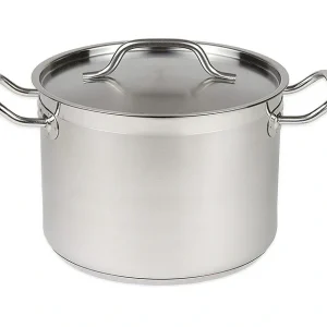 Acheter En Ligne CASSEROLE EN ACIER INOXYDABLE + COUVERCLE ø32 16L