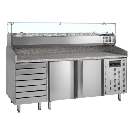 Prix Promo Table à pizza avec module pour garniturePT1310 + VK38-200 | Tefcold