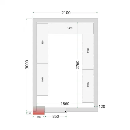 Chambre froide négativeCRNF2130WD | Tefcold Achetez Aujourd’hui