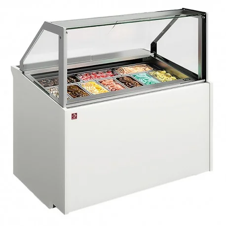 Authentique Comptoir à crème glacée 6 bacs inox (360x165)LAVA09-V12 | Diamond