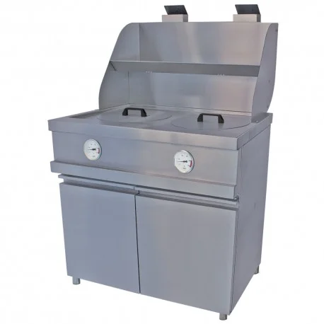 Achetez Aujourd’hui Friteuse gaz HEAVY DUTY, 2 cuves rondes, mécaniqueMECA-FRYER/2B | Diamond