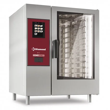Marque Four électrique "TOUCH" vapeur boiler/ convection 10x GN1/1+ CleaningSBET/10S | Diamond