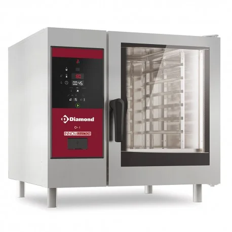 Promotion Four électrique vapeur directe et convection, 6x GN 1/1+CleaningSDE/06S | Diamond