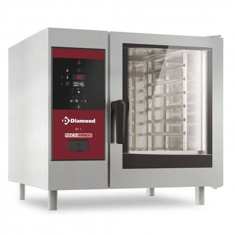 Meilleur Choix Four gaz vapeur directe et convection, 6x GN 1/1+CleaningSDG/06S | Diamond