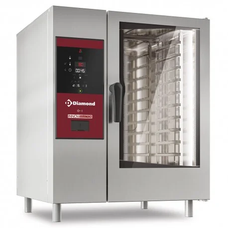 Prix Réduit Four gaz vapeur directe et convection, 10x GN 1/1+CleaningSDG/10S | Diamond