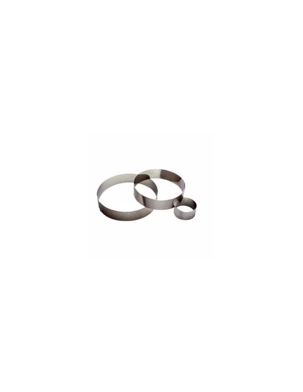 Cercle à mousse ø 12 x 4,5 cm - Inox Remise