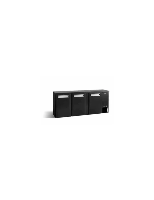 Arrière bar réfrigéré 3 portes pleines anthracite 495L Petit Prix