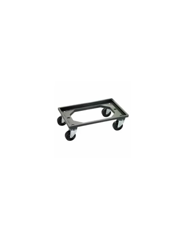 Socle rouleur 4 roues pivotantes Noir 613x414x172mm Prix Bas