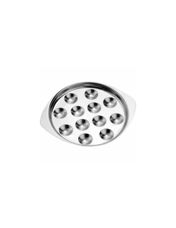 Plat à escargots 12 trous - 20x23 cm - Inox Produit De Marque