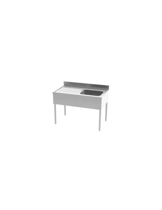 Plonge sans étagère -Bac (droite) 1400x700x850/900mm Soldes