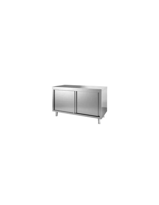 Meuble bas neutre central 1600x700x850/900 mm - Inox Solde