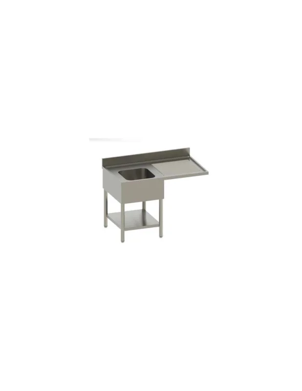 Achat Immédiat Plonge + étagère -Bac (gauche) 1200x700x850/900mm