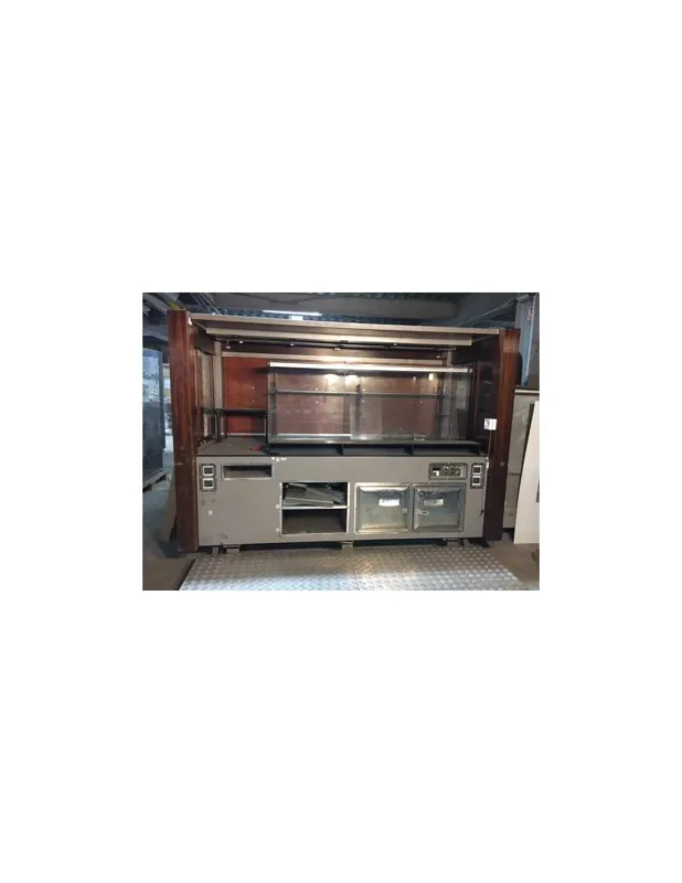 Commander Vite Meuble encastré occasion en bois avec vitrine réfrigérée