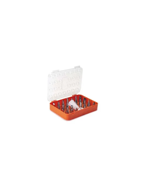 Prix Bas Set de 26 douilles de décoration + adaptateur - Inox