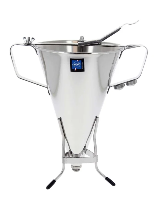 Entonnoir à piston 3,3 L ø - Tout inox + 2 douilles Offre Limitée