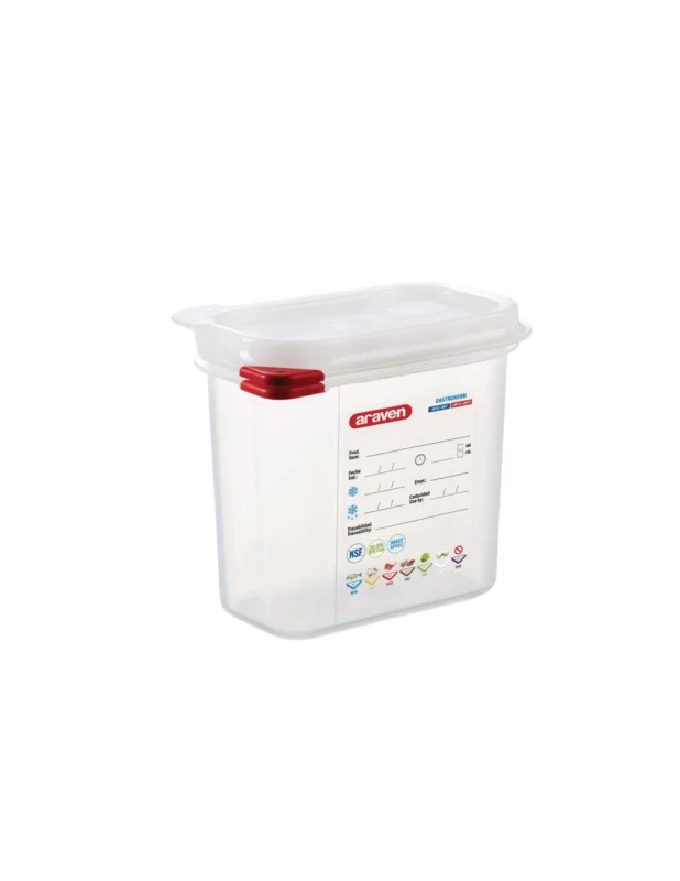 Certifié Bac hermétique GN1/9- Hauteur 150 mm - Polypropylène
