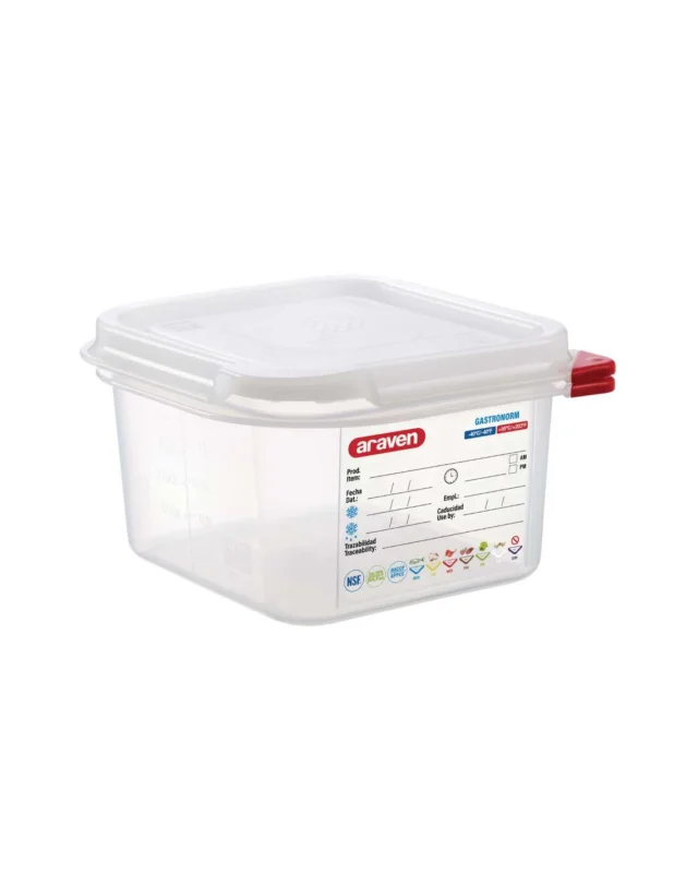 Bac hermétique GN1/6- Hauteur 100 mm - Polypropylène Promotion Saisonnière