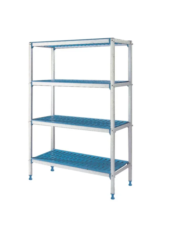 Rayonnage linéaire en aluminium anodisé 4 niveaux "Modular Rack" Offre Exclusive