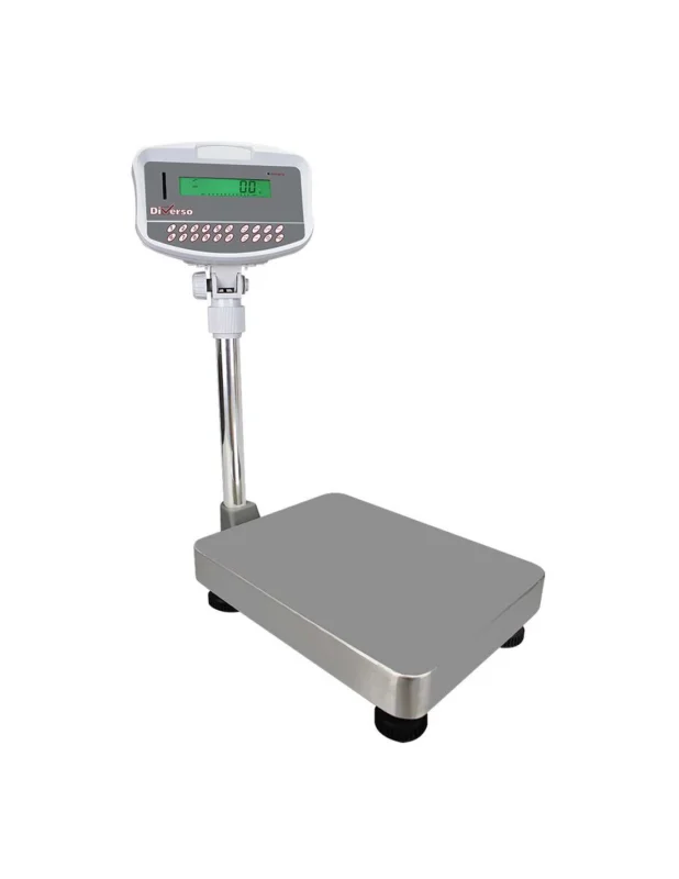 Certifié Bascule électronique inox avec colonne, 32Kg x 1g