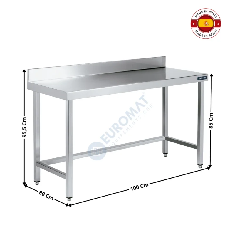 Achat Immédiat Table inox 1000x800 / Type murale – Série Premium | FM080100 | DISTFORM