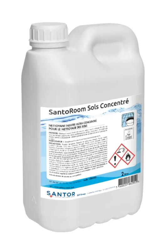 Détergent neutre très concentré pour le nettoyage des sols 2 L Santoroom Santor Offre Exclusive