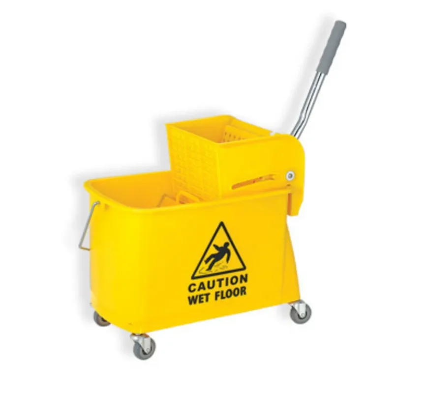 Acheter Direct Seau à roulettes avec presse à plat 20 L