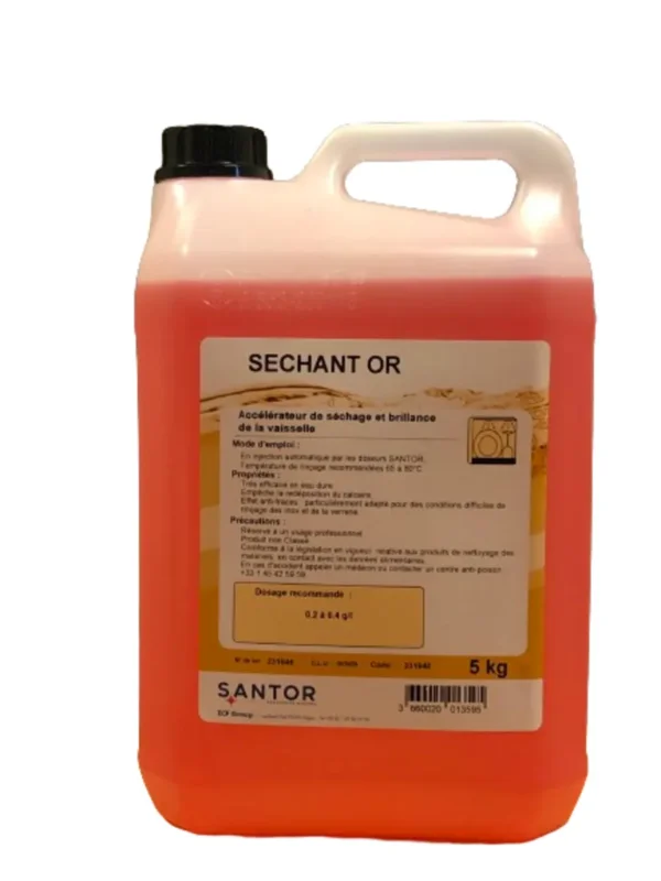 Accélérateur de séchage ultra concentré vaisselle 5 KG Sechant Or Santor Promotion