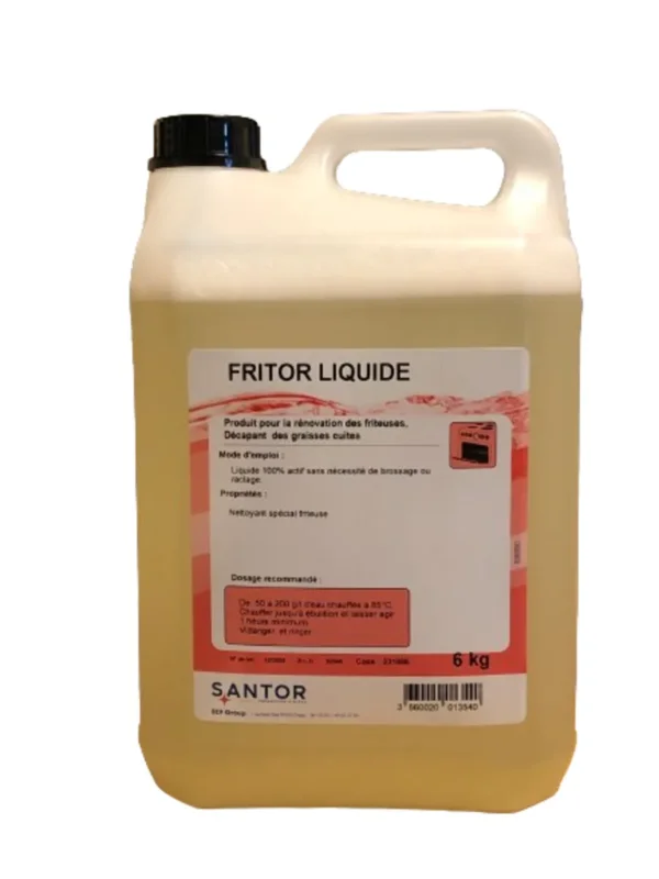 Détergent décapant pour l'entretien des friteuses 6 KG Fritor Santor Vente Flash