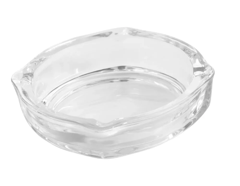 Petit Prix Cendrier rond transparent verre Ø 11 cm 2,8 cm Pro.mundi