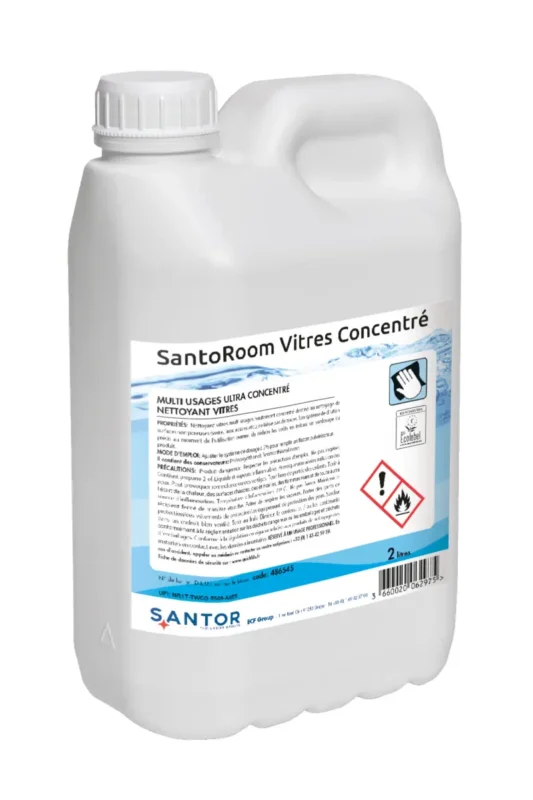 Vente Directe Nettoyant vitres multi-usages très concentré 2 L Santoroom Santor
