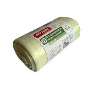Vente Flash Sac à déchets fécule de pomme de terre transparent 110 L (20 pièces)