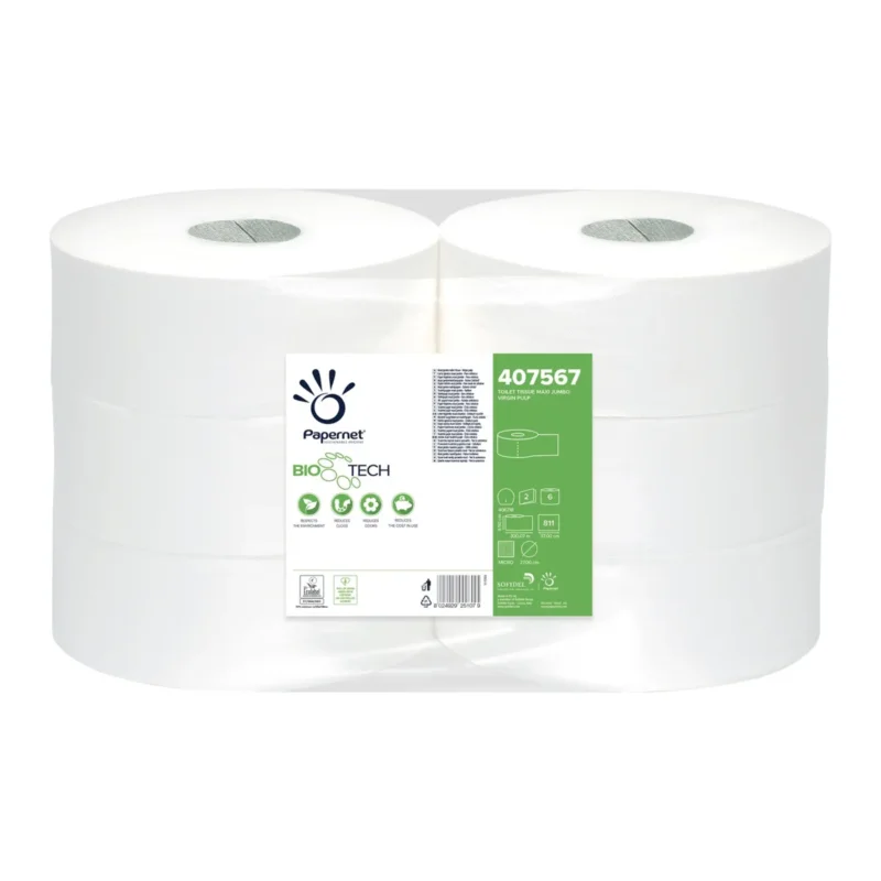 Meilleur Choix Bobine papier hygiénique blanc ouate de cellulose 37 cm x 9,5 cm (6 pièces)