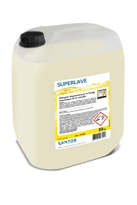 Détergent pour le lavage de la vaisselle en marchine 23 KG Superlave Santor Expédié Aujourd’hui