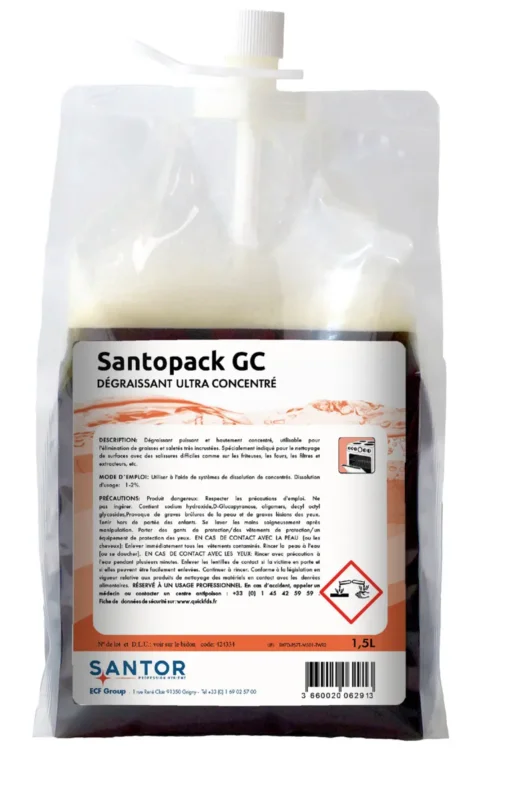 Vente Flash Dégraissant cuisine ultra concentré 1,5 L Santopack Santor