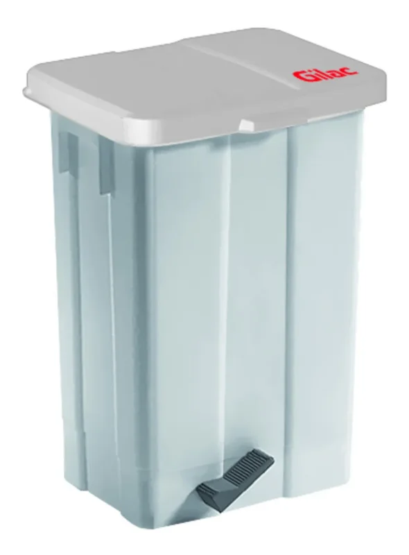 Quantité Limitée Poubelle à pédale plastique 50 L blanc Gilac