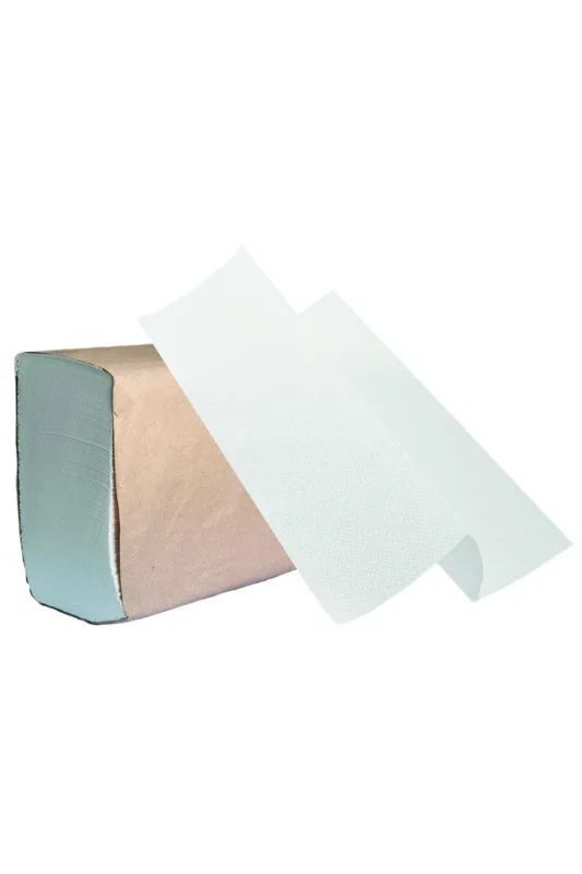 Carton de 20 paquets d?essuie-mains pliés en Z blanc 19,4 cm Renovelar Expédié Aujourd’hui