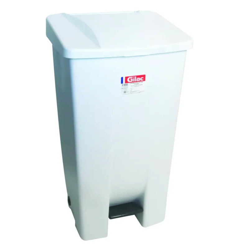 Vente Flash Collecteur à pédale plastique 120 L blanc Gilac