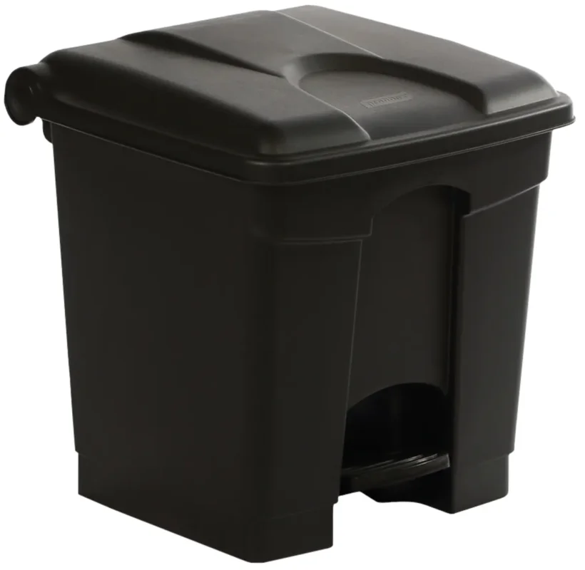 Collecteur à pédale antibactérien et antimicrobien plastique 30 L noir Probbax Vente Flash