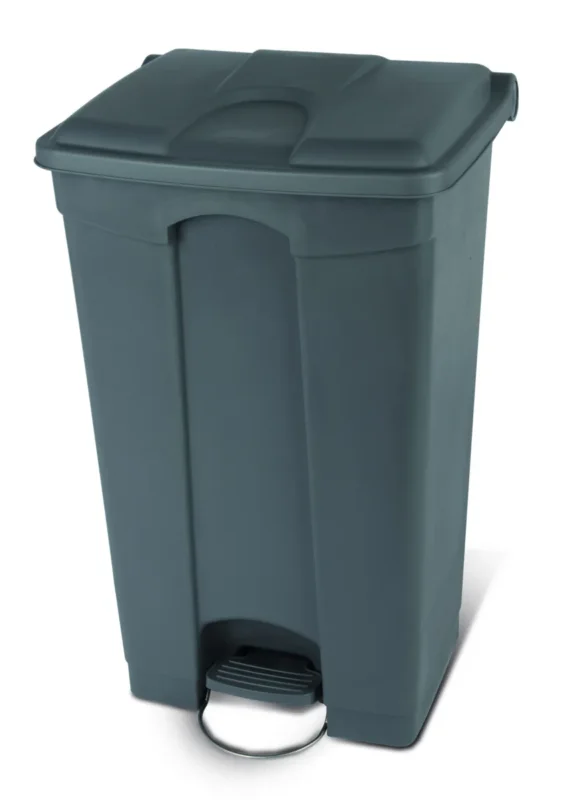 Collecteur à pédale plastique 90 L gris Probbax Offre Du Jour