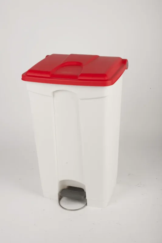 Collecteur à pédale plastique 90 L rouge Probbax Satisfait Ou Remboursé