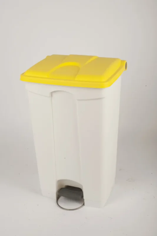 Collecteur à pédale plastique 90 L jaune Probbax Bon Plan
