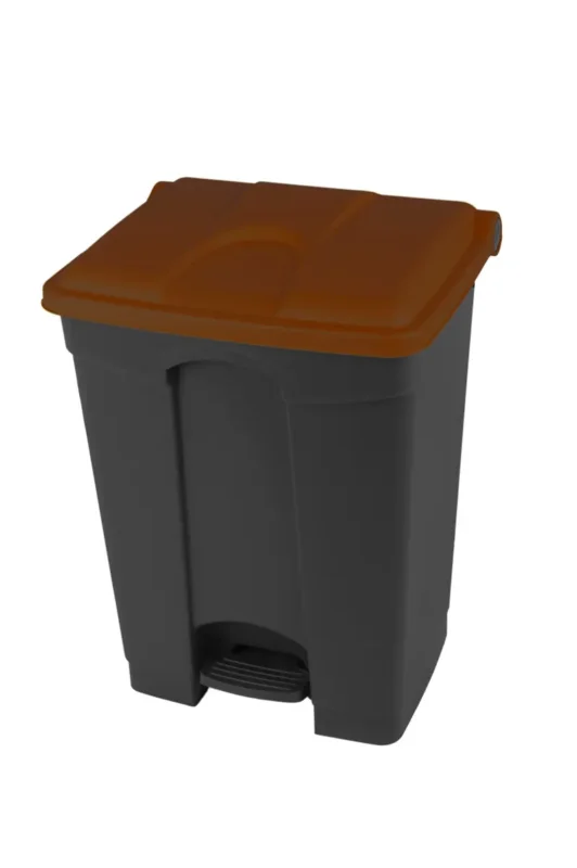 Collecteur à pédale plastique 70 L gris anthracite Probbax Nouvel Arrivage