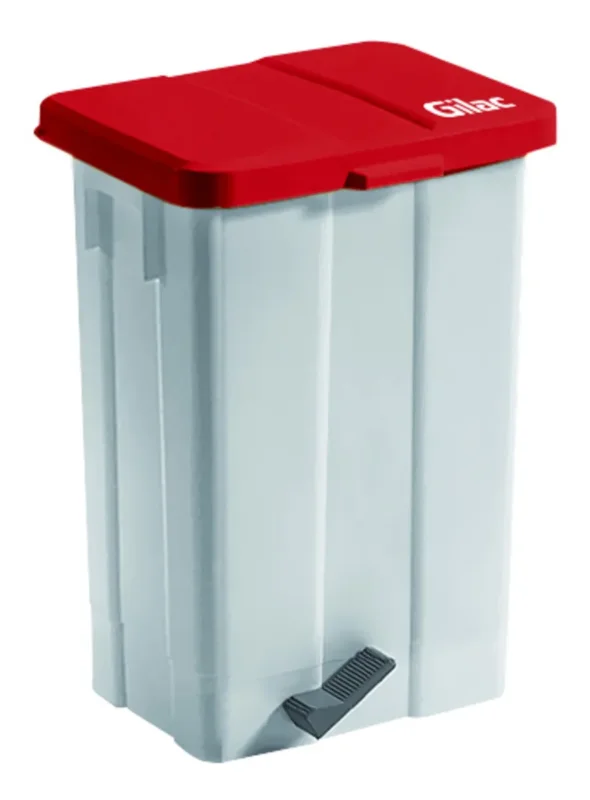 Jusqu’à Épuisement Des Stocks Poubelle à pédale plastique 50 L blanc Gilac