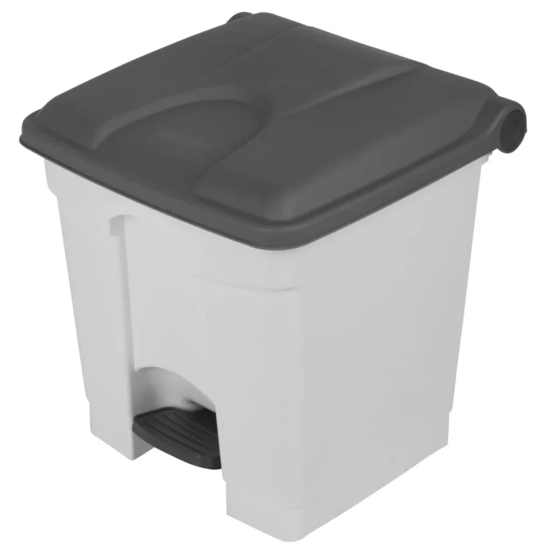Collecteur à pédale plastique 30 L blanc Probbax Dernier Modèle