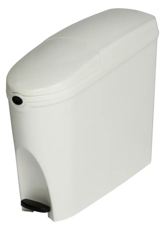 Collecteur à pédale hygiène féminine plastique 20 L blanc Probbax Remise