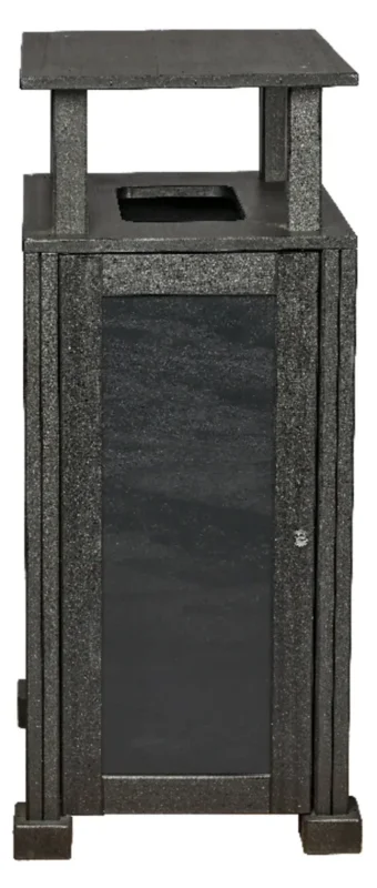Station de tri sélectif extérieure 1 flux avec toit aluminium 80 L carbone Probbax Jusqu’à Épuisement Des Stocks