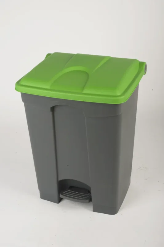 Collecteur à pédale plastique 70 L gris Probbax Satisfait Ou Remboursé